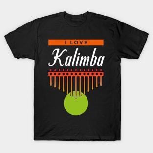 i love Kalimba Thump Piano African Music Instrument Gift T-Shirt